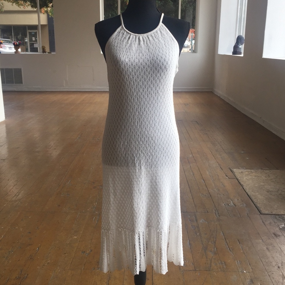 Catherine Malandrino white stretchy lace mesh dress - Picture 1 of 9